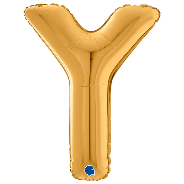 Y Harf Grabo Altın Folyo Balon 66 cm