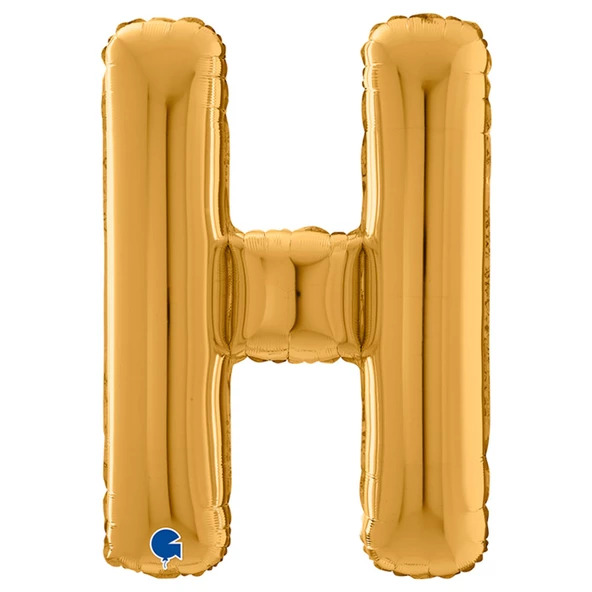 H Harf Grabo Altın Folyo Balon 66 cm