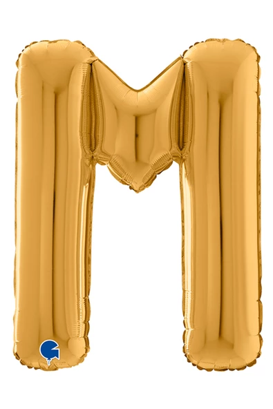 M Harf Grabo Altın Folyo Balon 66 cm - 3