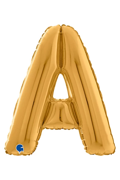 A Harf Grabo Altın Folyo Balon 66 cm - Resim 3