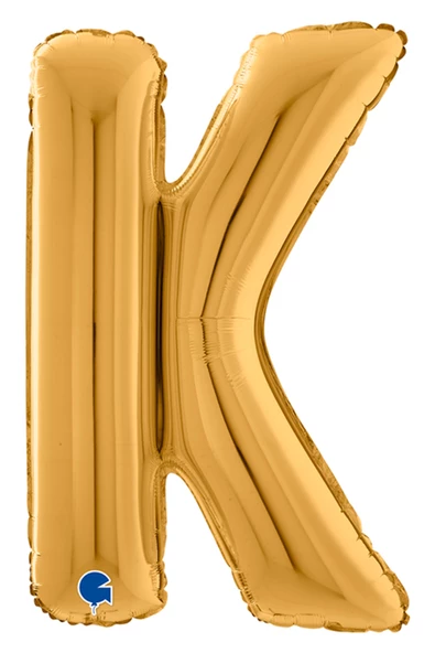 K Harf Grabo Altın Folyo Balon 66 cm - Resim 3