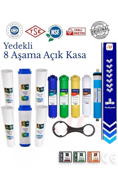 Conax Tüm Açık Kasalar Için Filtre Seti 1.5 Yıllık (ORJİNAL YENİ SERİ) 8+3 Aşamalı, Anahtar Hediyeli