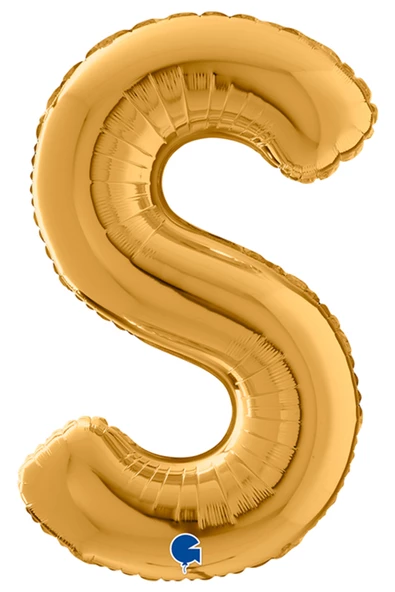 S Harf Grabo Altın Folyo Balon 66 cm - 3