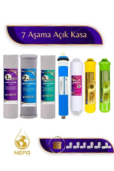 Nefa Açık Kasa Su Arıtma Ve Ihlas Aura Cebilion -compact Model- Uyumlu 7'li Filtre Seti
