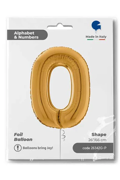 O Harf Grabo Altın Folyo Balon 66 cm - Resim 4