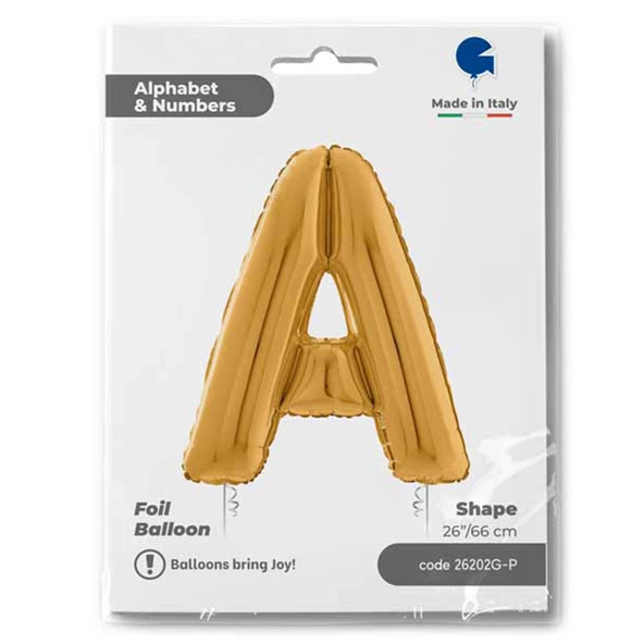 A Harf Grabo Altın Folyo Balon 66 cm - Resim 2