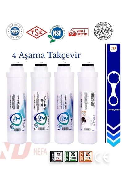 Conax Class Tak Çevir 4 Aşamalı Filtre Seti, Anahtar Hediyeli