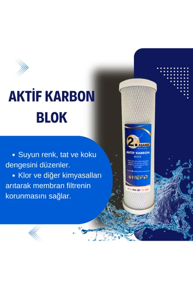 Nefa Açık Kasa Su Arıtma ve İhlas Aura Cebilion -Compact Model- Uyumlu 3'LÜ Filtre Seti - 3