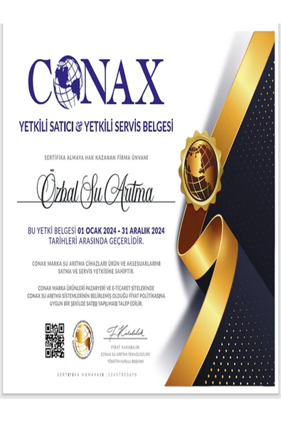Conax Inline 5 Aşamalı Ön Filtre Seti + Postkarbon Filtre – Bench Membran - Resim 2