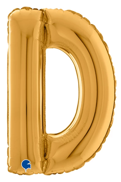 D Harf Grabo Altın Folyo Balon 66 cm - 3