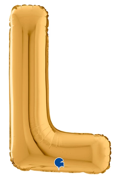 L Harf Grabo Altın Folyo Balon 66 cm - Resim 3