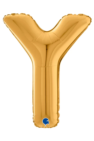 Y Harf Grabo Altın Folyo Balon 66 cm - 3