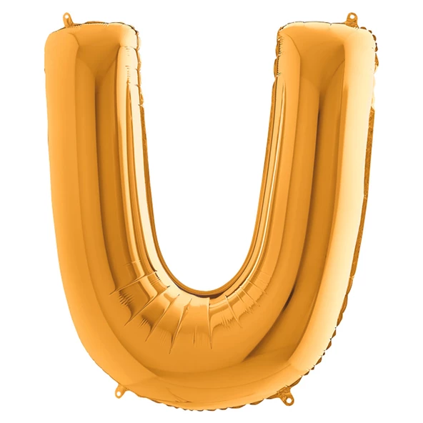 U Harf Grabo Altın Folyo Balon 102 cm ürün görseli