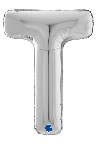 T Harf Grabo Gümüş Folyo Balon 66 cm - Resim 3