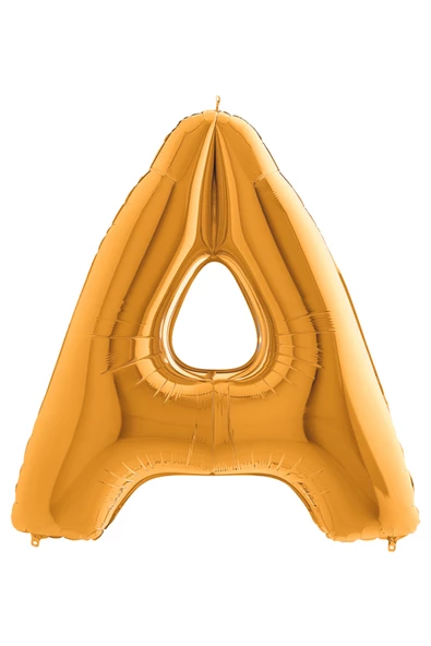 A Harf Grabo Altın Folyo Balon 102 cm - Resim 3