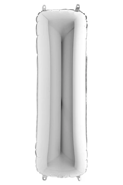 I Harf Grabo Gümüş Folyo Balon 102 cm - Resim 3