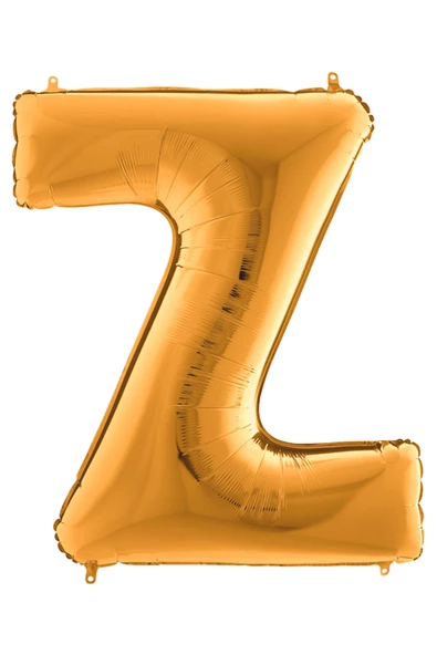 Z Harf Grabo Altın Folyo Balon 102 cm - 3