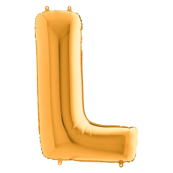 L Harf Grabo Altın Folyo Balon 102 cm ürün görseli