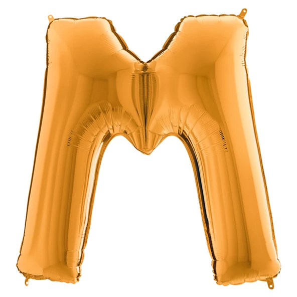 M Harf Grabo Altın Folyo Balon 102 cm ürün görseli
