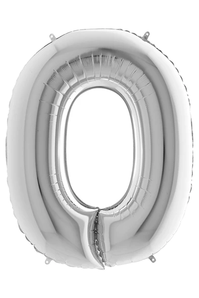 O Harf Grabo Gümüş Folyo Balon 102 cm - Resim 3