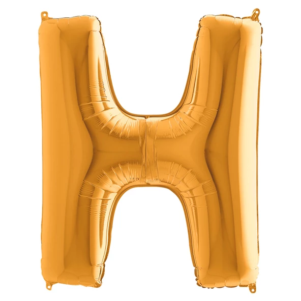 H Harf Grabo Altın Folyo Balon 102 cm