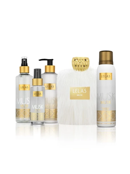 Lelas Musk Parfüm Seti 5'li– Oryantal Çiçeksi Hediye Kutulu Unisex Bakım Seti –1353 - 2