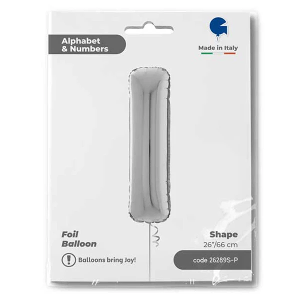 I Harf Grabo Gümüş Folyo Balon 66 cm - Resim 2