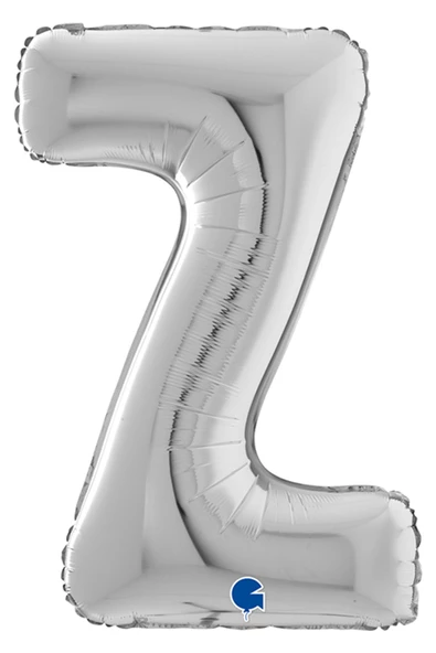 Z Harf Grabo Gümüş Folyo Balon 66 cm - Resim 3