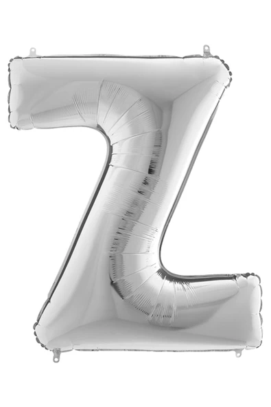 Z Harf Grabo Gümüş Folyo Balon 102 cm - Resim 3