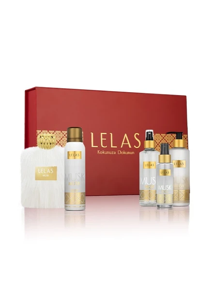 Lelas Musk Parfüm Seti 5'li– Oryantal Çiçeksi Hediye Kutulu Unisex Bakım Seti –1353