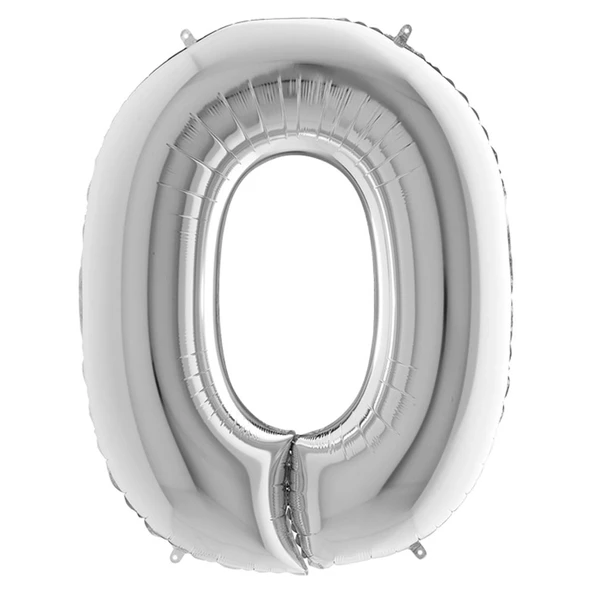 O Harf Grabo Gümüş Folyo Balon 102 cm ürün görseli