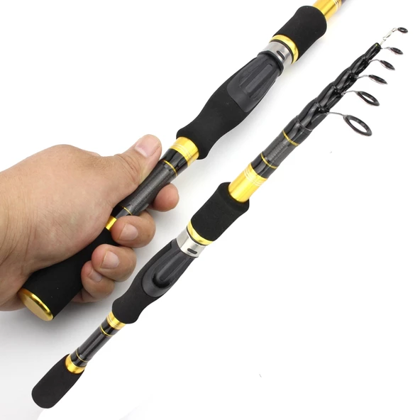 1Adet Teleskobik Spin Olta Kamışı 2.10 cm 7 -28  Gr. Atarlı Lrf Kamışı Olta Kamışı - 6