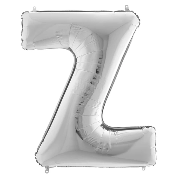 Z Harf Grabo Gümüş Folyo Balon 102 cm ürün görseli