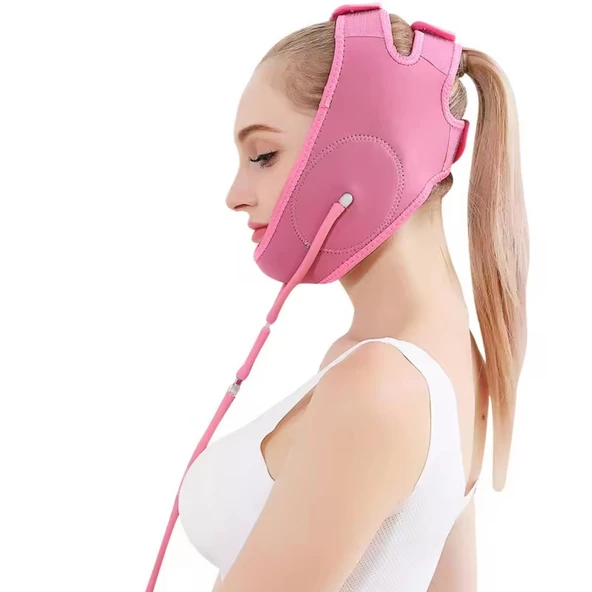 Pompalı Gıdı Toparlayıcı Yüz Korsesi Çene Yüz Germe ve Skılaştırıcı Bandaj - Resim 4