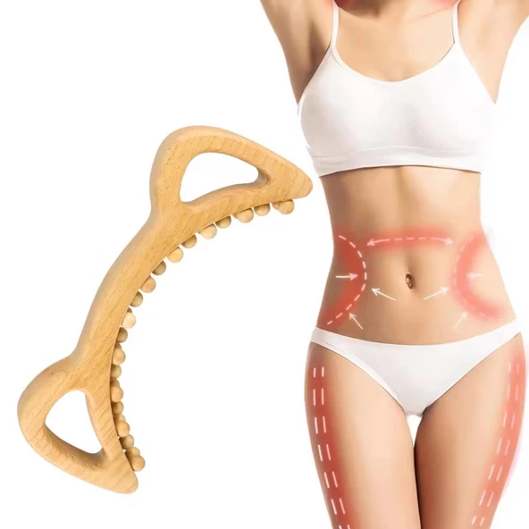 Tutma Kollu Ahşap Graston Madero Terapi ve Selülit Masaj Aleti Model 1 ürün görseli