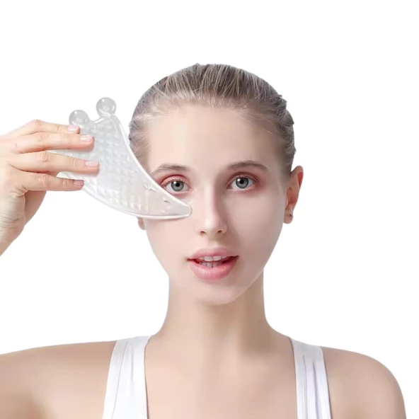 Guasha Masaj Aparatı Kristal Gua Sha 3 Toplu Yüz Masaj Aparatı - 3