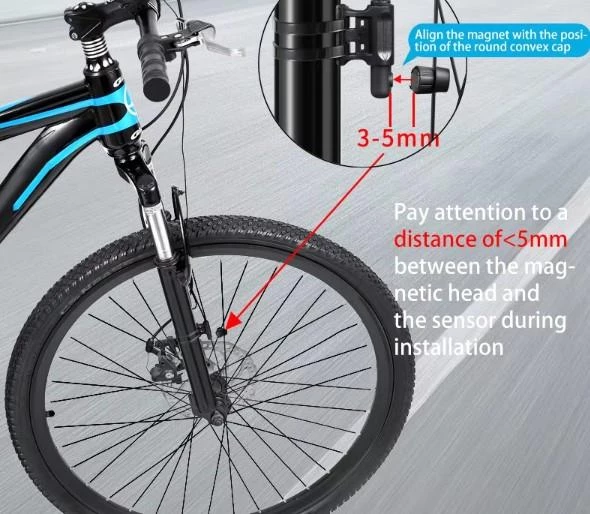 Sarissa Kablolu Büyük Ekran Dijital Kilometre Sayacı Su Geçirmez Bisiklet Bilgisayarı - 7