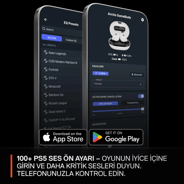 SteelSeries Arctis GameBuds Gaming EarBuds Kulak İçi Kulaklık - Beyaz - 5