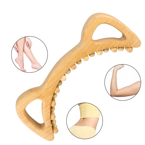 Tutma Kollu Ahşap Graston Madero Terapi ve Selülit Masaj Aleti Model 1 - Resim 3