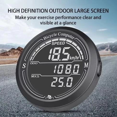 Sarissa Kablolu Büyük Ekran Dijital Kilometre Sayacı Su Geçirmez Bisiklet Bilgisayarı - 9