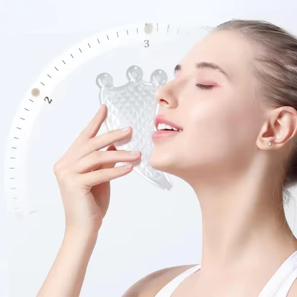 Guasha Masaj Aparatı Kristal Gua Sha 3 Toplu Yüz Masaj Aparatı - 4