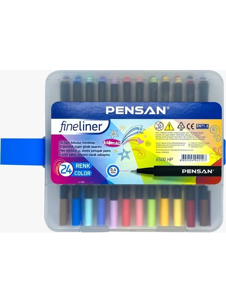 Fineliner 0,4 mm Yeni Teknoloji Uç 24 Farklı Renk