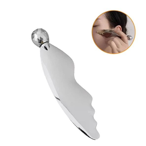 Metal Cilt Sıkılaştırıcı Face 3D Roller Kelebek Gua Sha Yüz Masaj Graston Aparatı