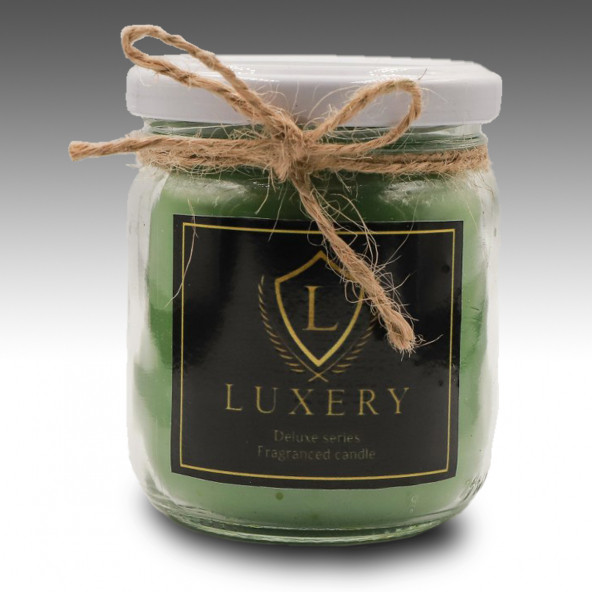 Luxery Candle Sandal Kokulu Yeşil Cam Mum
