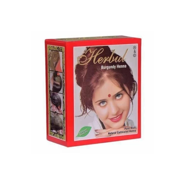 Burgundy Henna Hint Kınası 6'lı Paket (Kızıl )