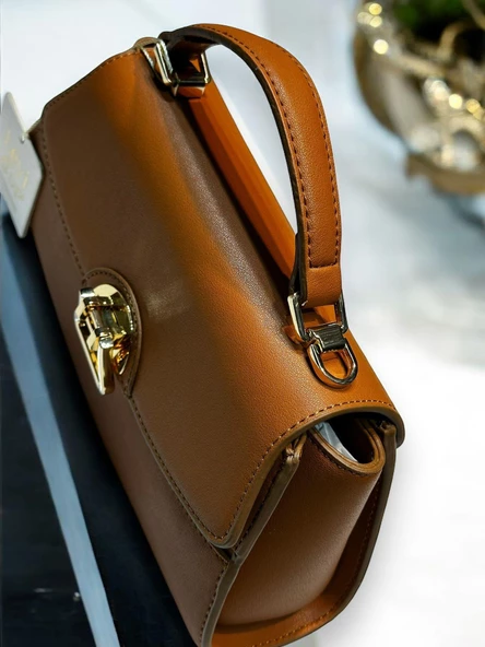 Levidor Özel Renk El Ve Kol Çantası Olarak Tasarlanmış Suni Deri Bayan Omuz Çantası LEVDR.7363930202TB - Resim 3