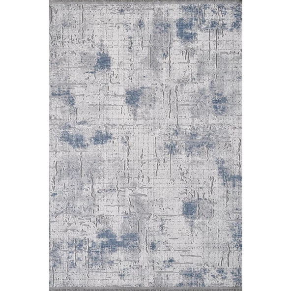 ARTEMİS HALI RUNNER 05016B GRİ MAVİ MODERN SAÇAKLI HALI 160X230 ÖLÇÜ ürün görseli 1