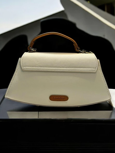 Levidor Özel Renk El Ve Kol Çantası Olarak Tasarlanmış Suni Deri Bayan Omuz Çantası LEVDR.7363930202KRMTB - Resim 5