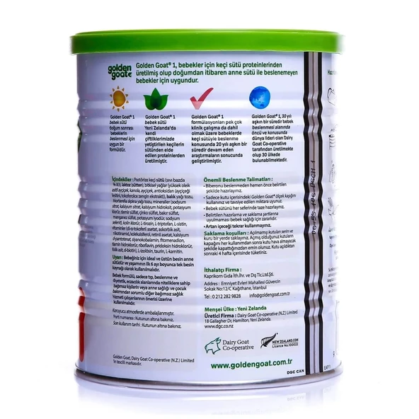 Golden Goat 1 Keçi Sütlü Bebek Sütü 0-6 Ay 400 Gr - Resim 4