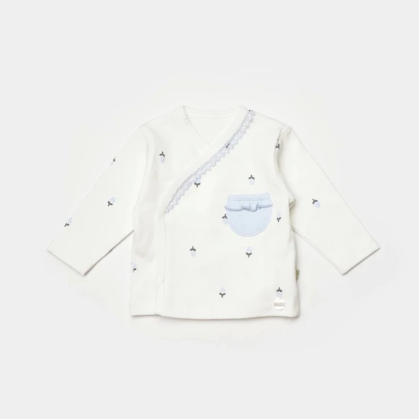 Bibaby Biorganic Love Floral 3 Parça Zıbın Seti 73346 Ekru Lila - 4